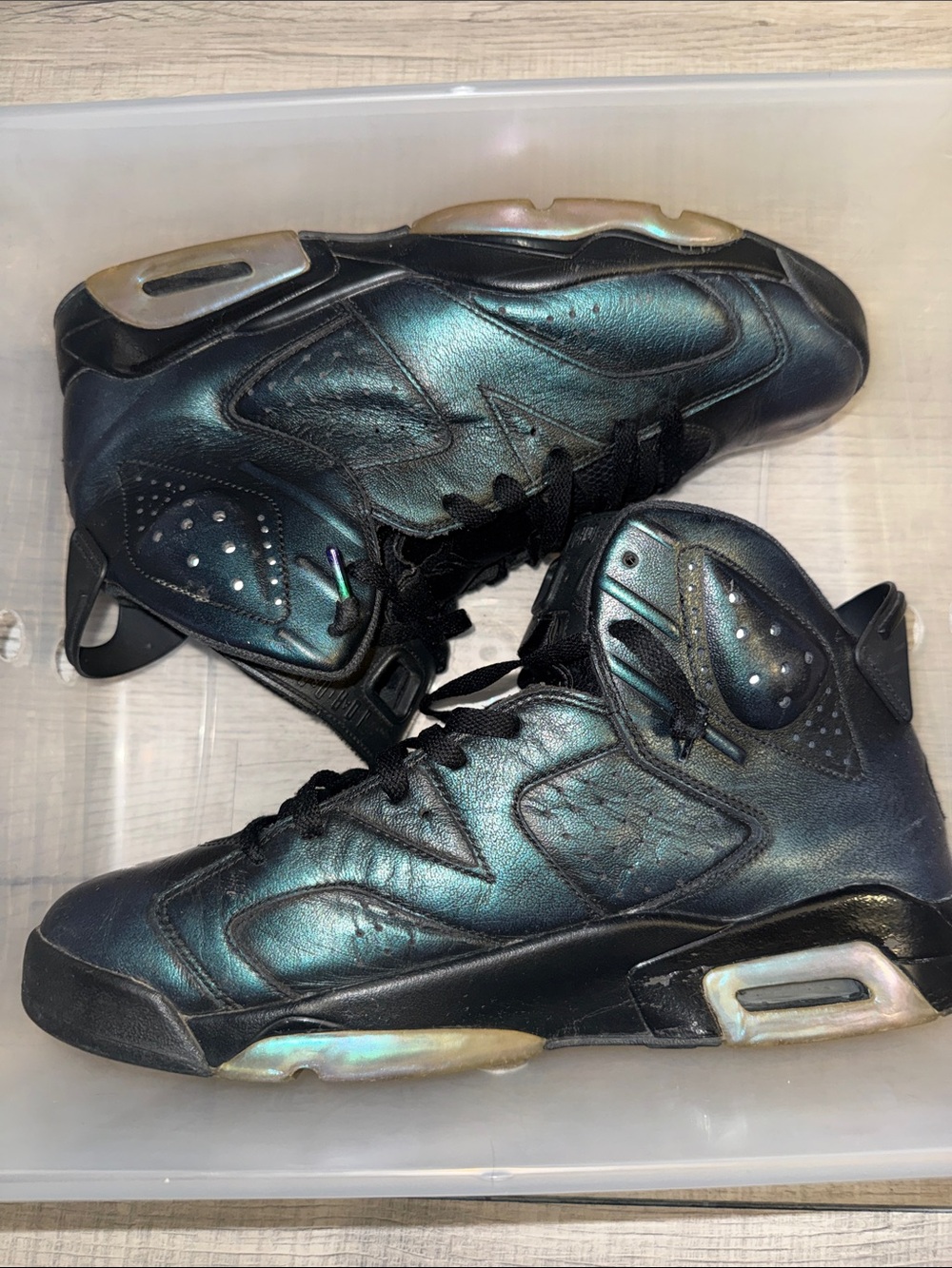 Jordan 6 Men's Black and Gold Retro Basketball Shoes